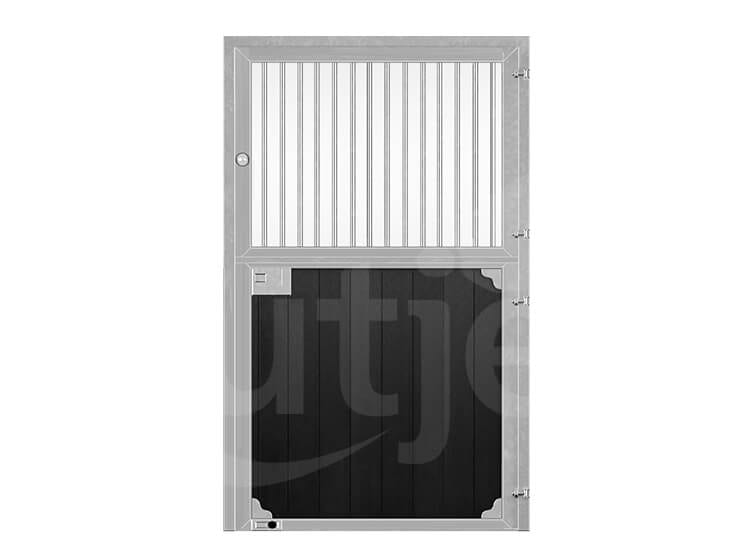 Staldeur glas rechts zwart