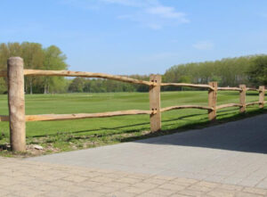 Post and Rail (Pfosten-Riegel-Zaun) - Akazien und Kastanienholz
