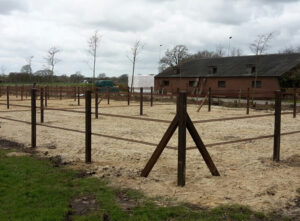 Paddockzaun mit Breitband, Weidezaun, Breitbandzaun